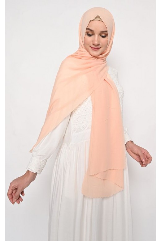 Pasmina Voal Gucci Lasercut Peach